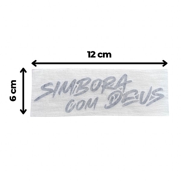 ADESIVO SIMBORA COM DEUS BRANCO E PRETO