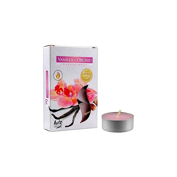 Vela Vanilla Orchid Aromática Rechaud C/6