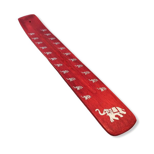 Incensário Madeira Simples Elefante Vermelho