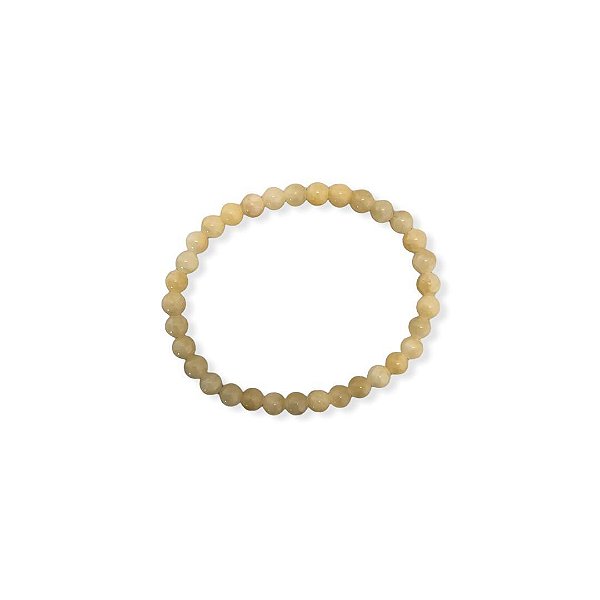 Pulseira Bolinha Calcita Amarela