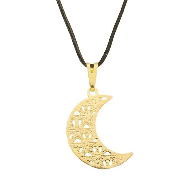 Colar Lua Dourada 17mm