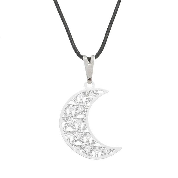 Colar Lua Prateada 17mm