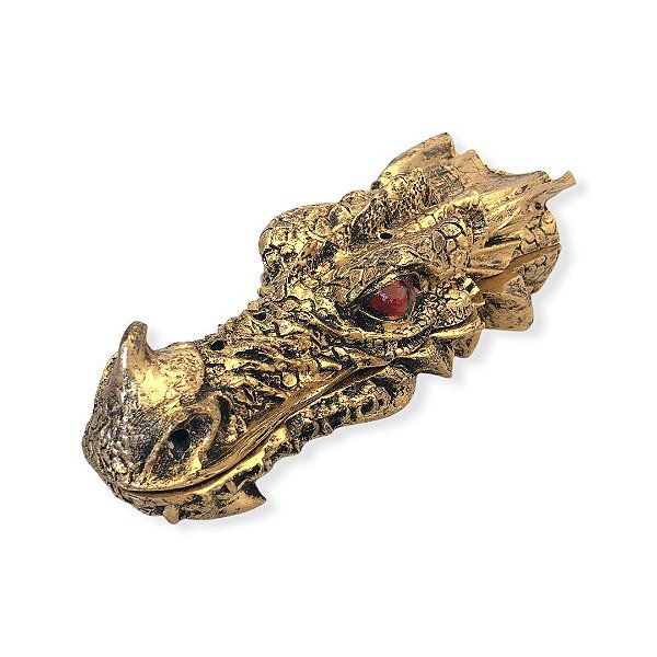 Incensário Cabeça de Dragão Dourado