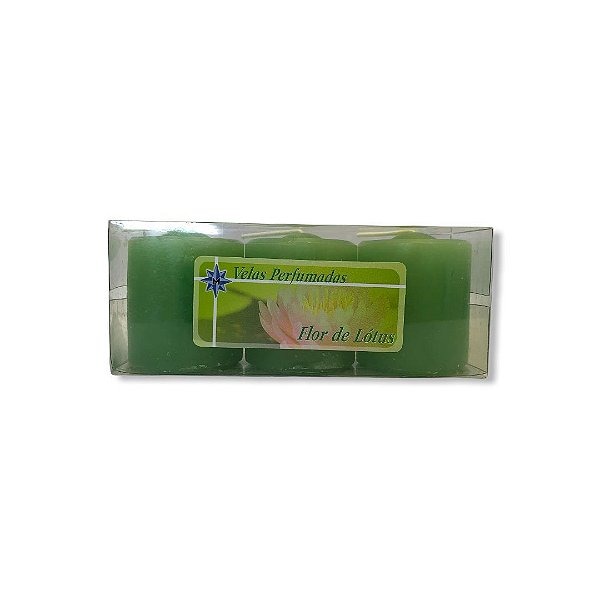 Vela Perfumada 1 Dia Flor de Lótus c/ 3