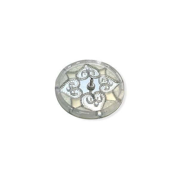 Incensário Redondo Mandala Branca -B6