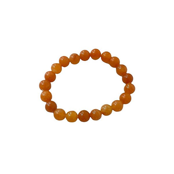 Pulseira Bolinha Ágata Laranja