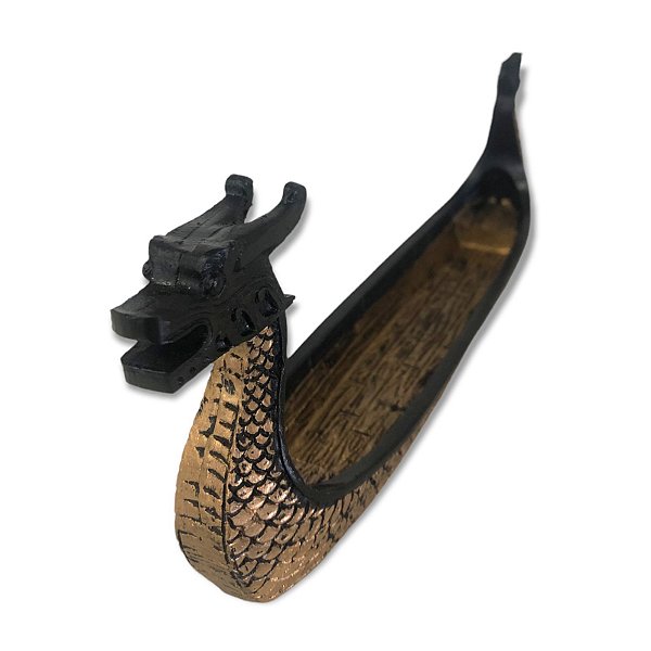 Incensário Barco Dragão Preto
