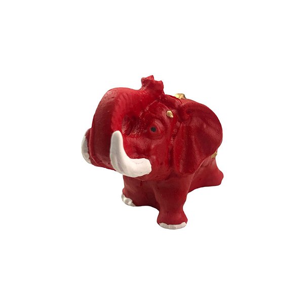 Elefante em Resina Vermelho