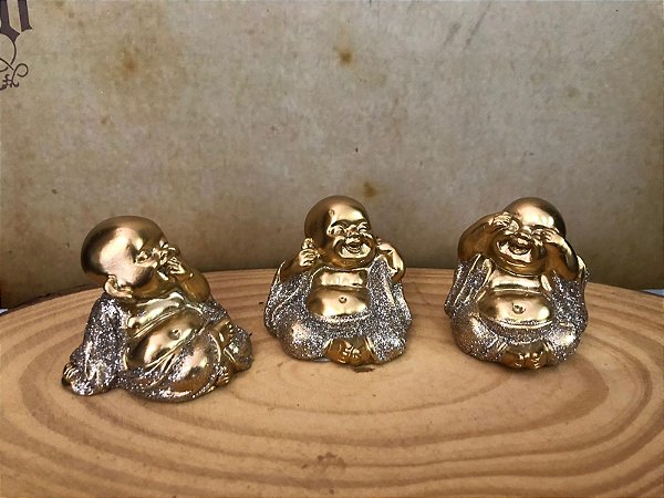 Trio de Budas com Glitter