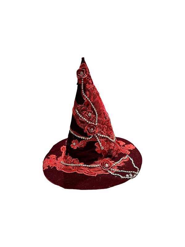 Chapéu de Bruxa Vermelho