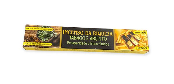 Incenso da Riqueza Tabaco e Absinto