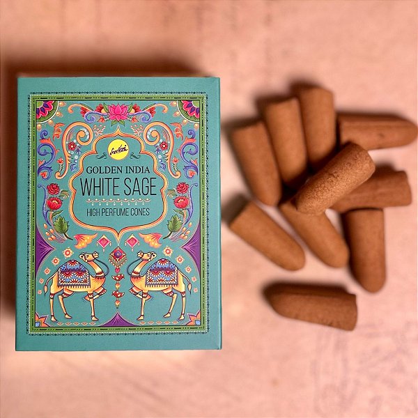 Incenso Cascata Golden India White Sage
