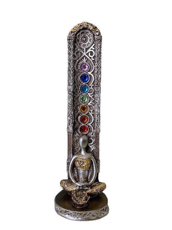 Incensário 7 Chakras \Prata e Dourado