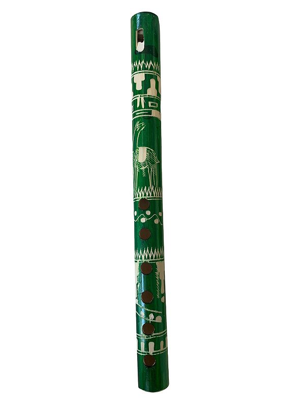 Flauta Bamboo Verde Pequena