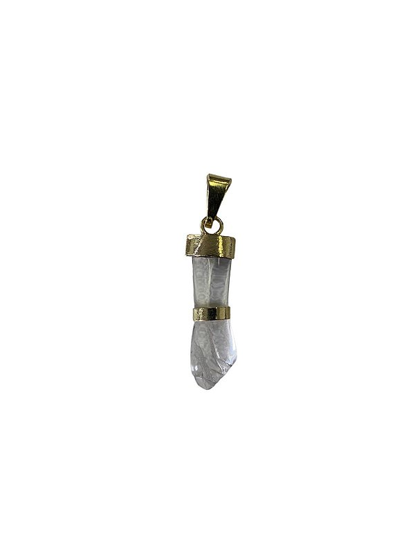 Pingente Figa de Cristal Dourado