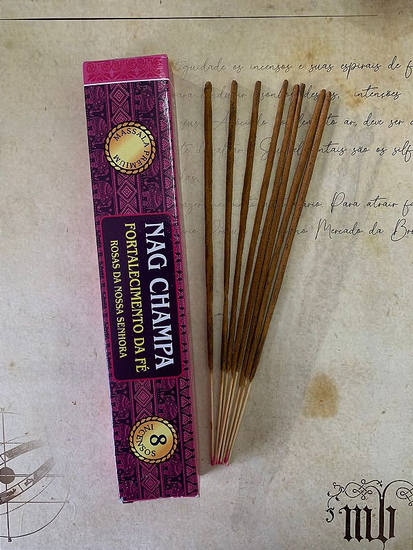 Incenso Nag Champa Rosas Da Nossa Senhora Massala