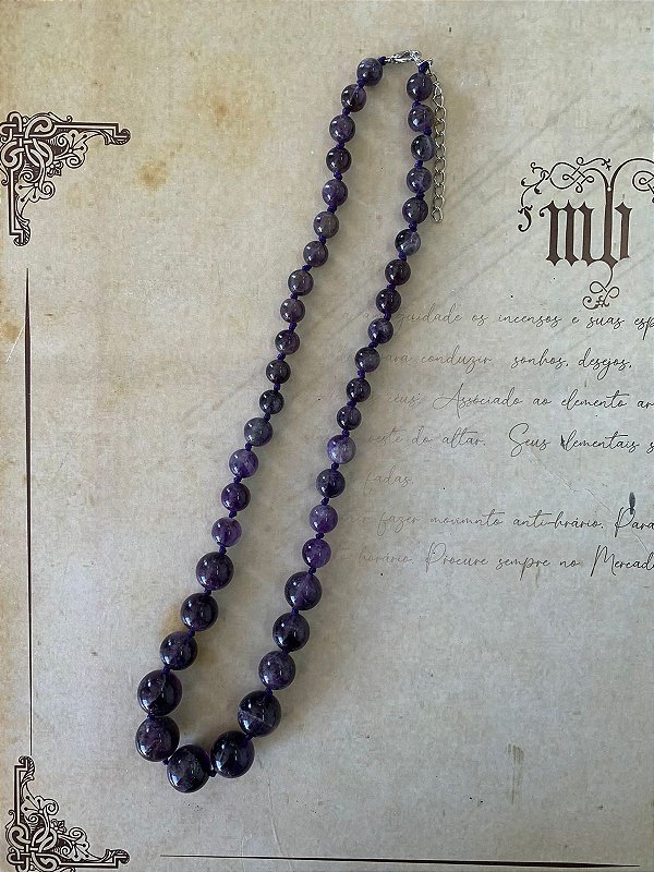 Colar Bolinha Ametista