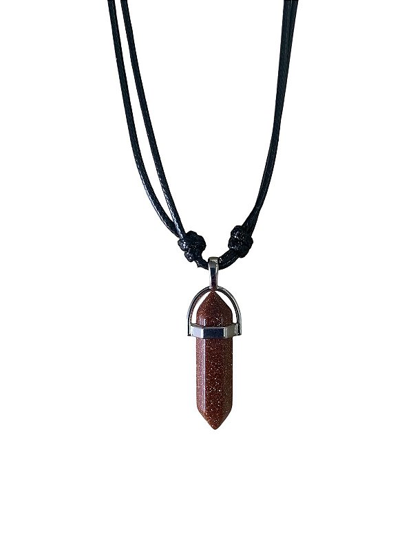 Colar Ponta Pedra Do Sol Com Cordão