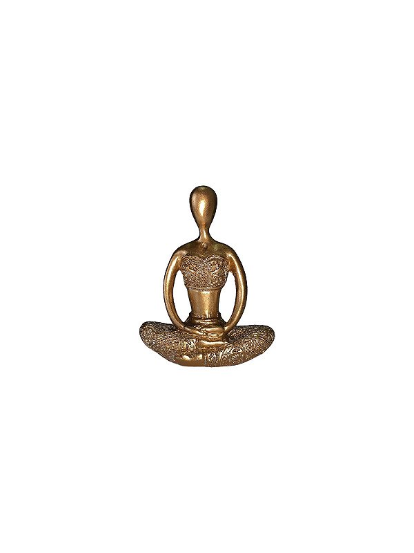 Estátua Yoga Dourada 6cm