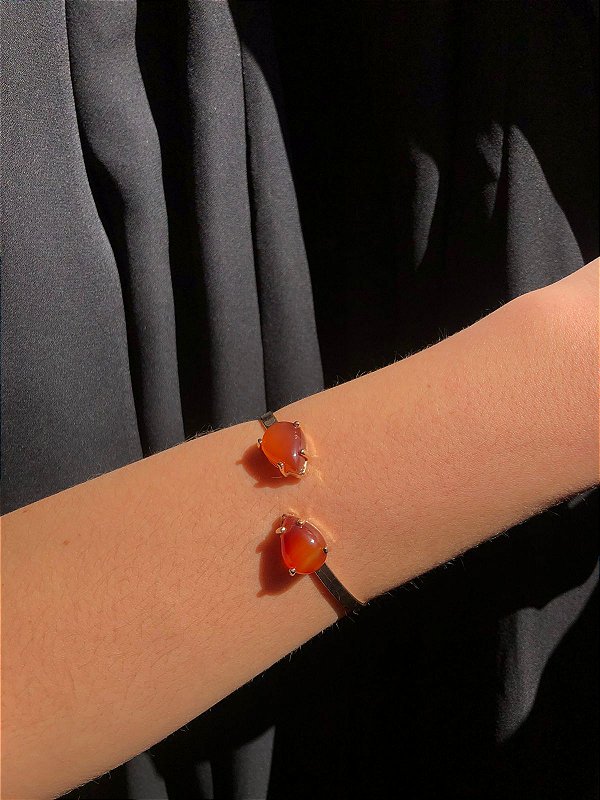 Bracelete Ágata C/ Duas Pedras
