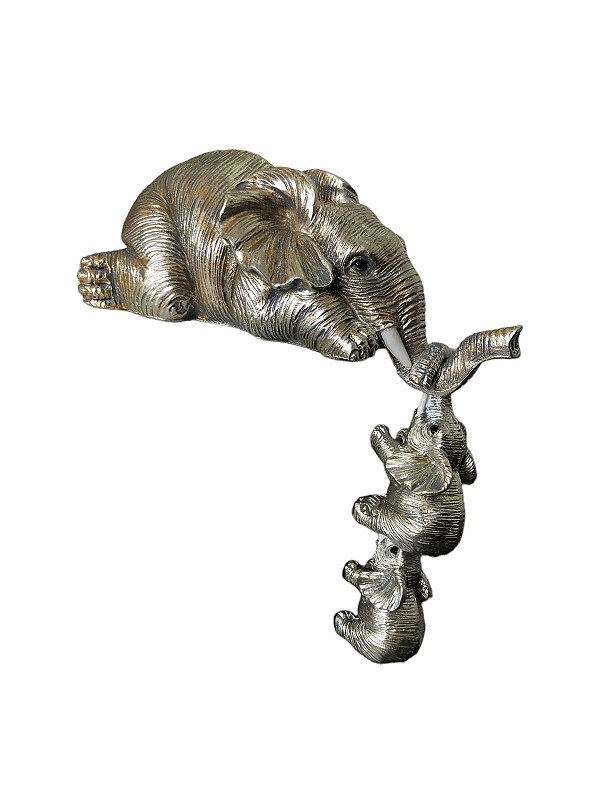 Decoração De Mesa Elefante C/ Filhotes