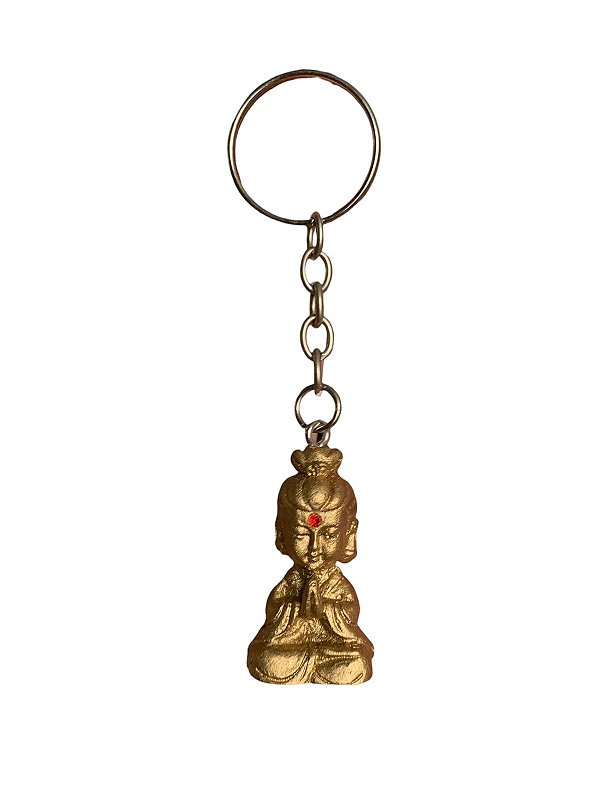 Chaveiro Mini Buda Dourado