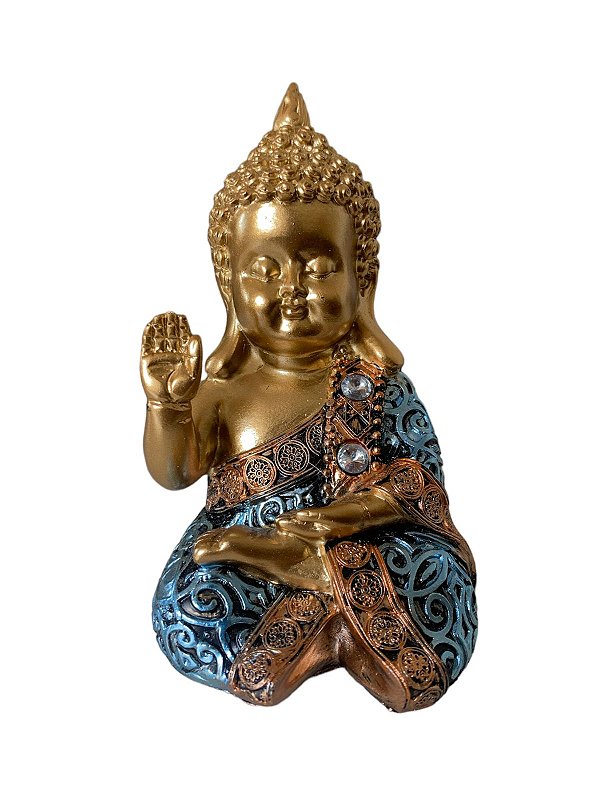 Buda Sidarta Dourado C/ Azul
