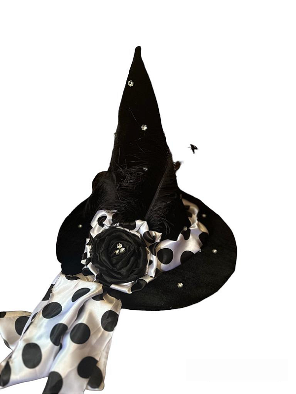 Chapéu de Bruxa Preto Poá