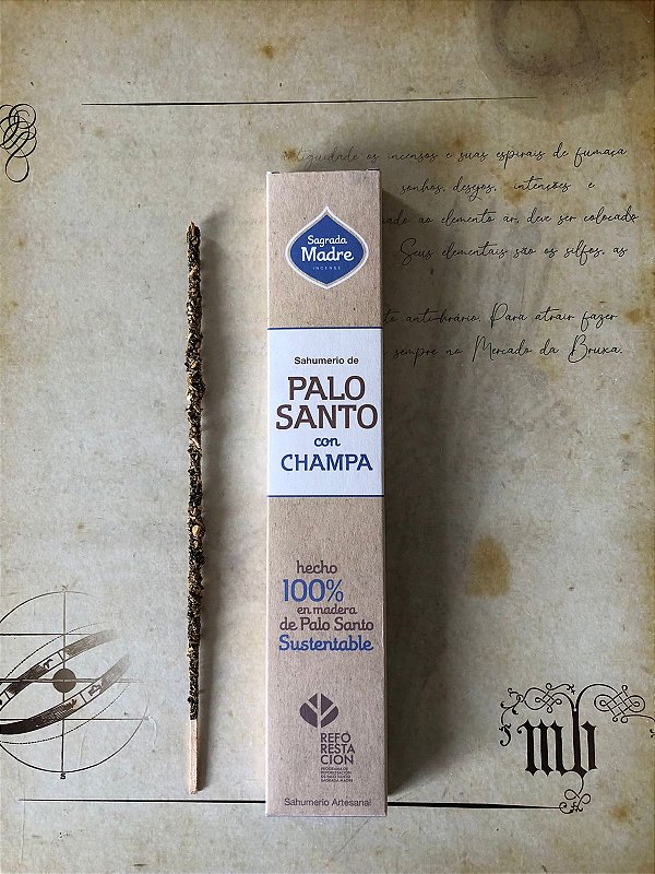 Incenso Sagrada Madre - Palo Santo com Champa