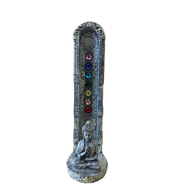 Incensário Buda Chakras - Cinza