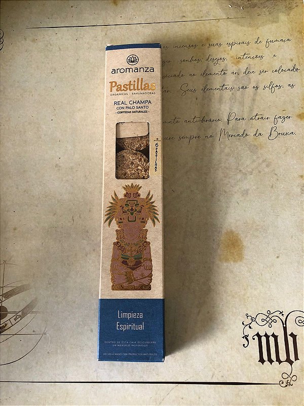 Pastilhas de Defumação Aromanza - Real Champa c/ Palo Santo