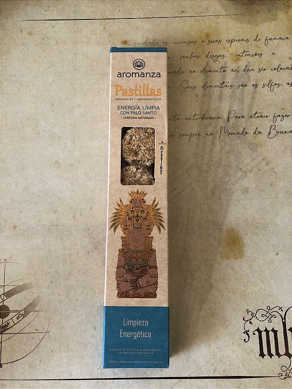 Pastilhas de Defumação Aromanza - Energia Limpa c/ Palo Santo