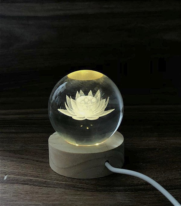 Luminária 3D Flor de Lótus