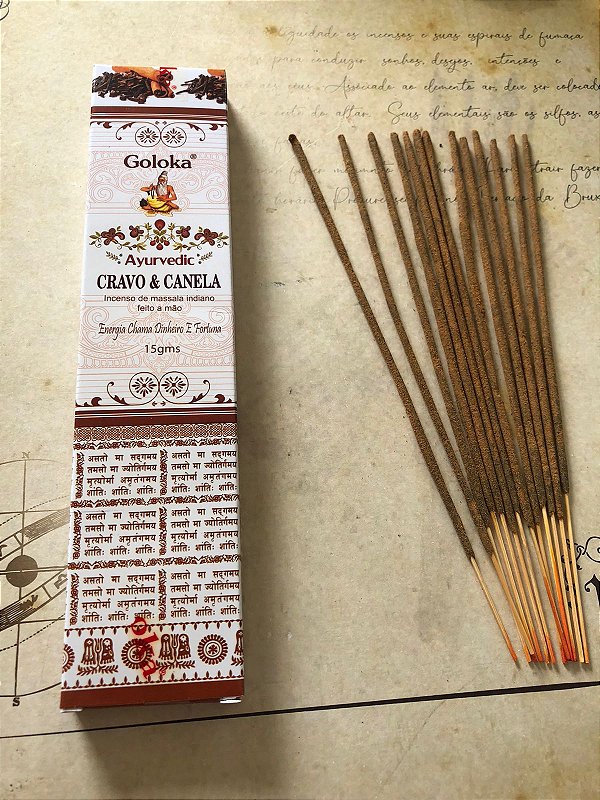 Incenso Goloka Cravo e Canela