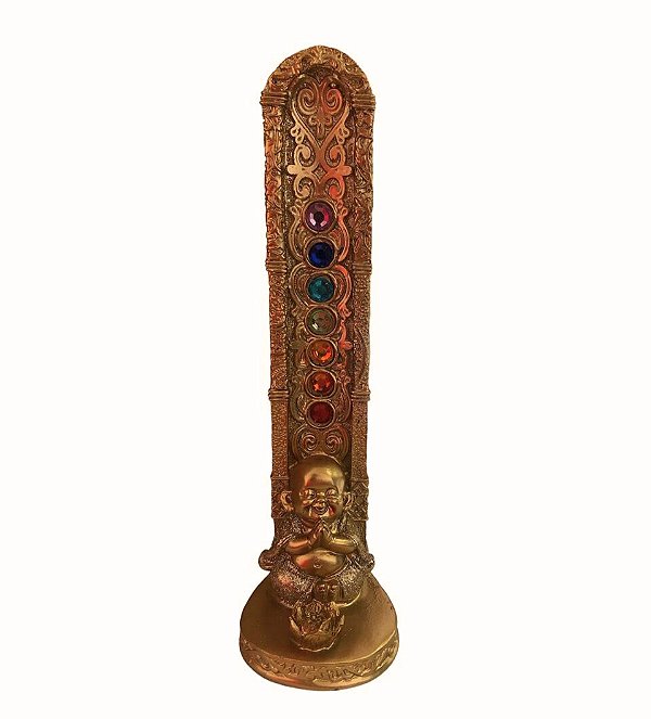 Incensário 7 Chakras Dourado