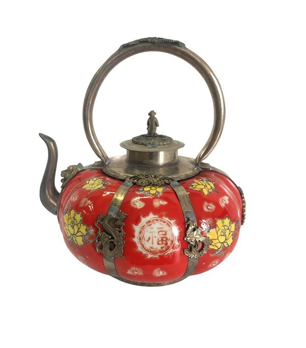 Bule Decorativo Indiano Redondo Médio