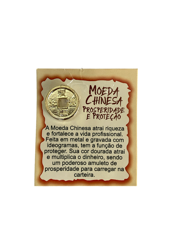 Amuleto Moeda Chinesa Carteira
