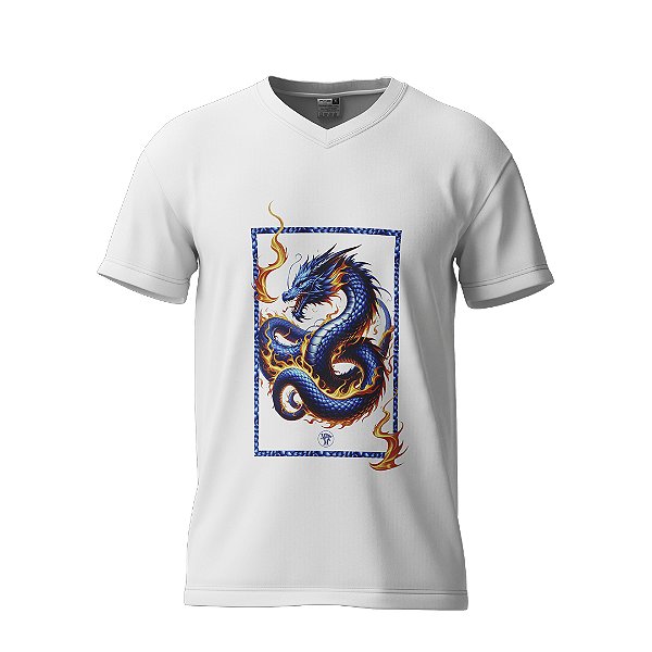 Camiseta Branca Dragão Ancestral