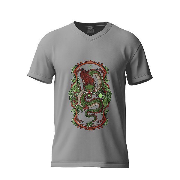 Camiseta Cinza Dragão Selvagem