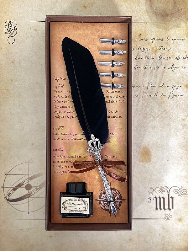 Kit Caneta Pena Preta