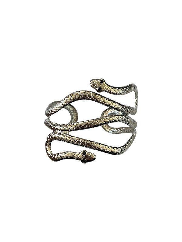Bracelete Cobra Prata/Dourado