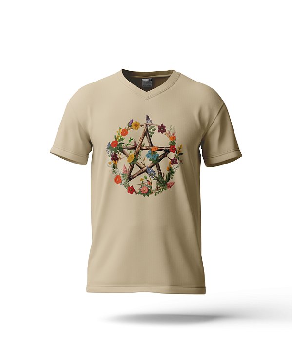 Camiseta Pentagrama Bege