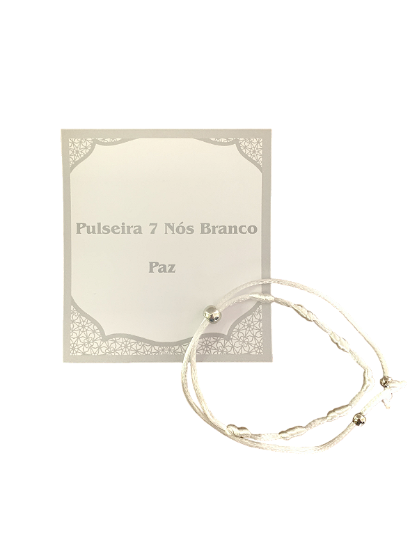 Pulseira Kabbalah 7 Nós Branca