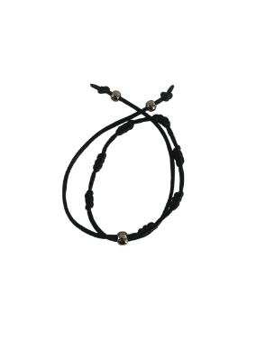 Pulseira Kabbalah 7 Nós Preta