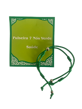 Pulseira Kabbalah 7 Nós Verde