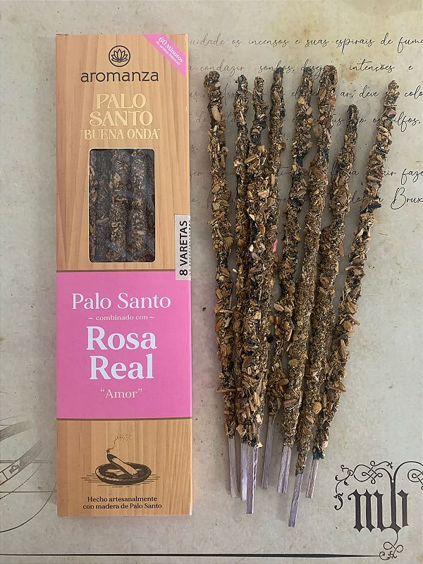 Incenso Buena Onda Palo Santo com Rosa Real Aromanza