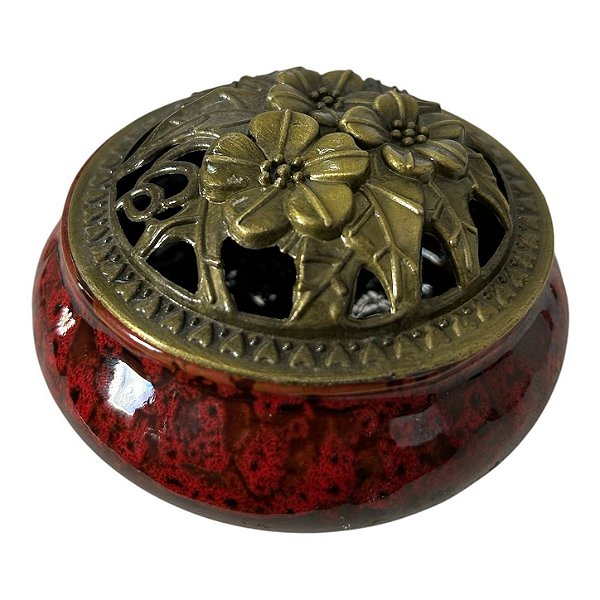 Turibulo de Cerâmica Vermelho
