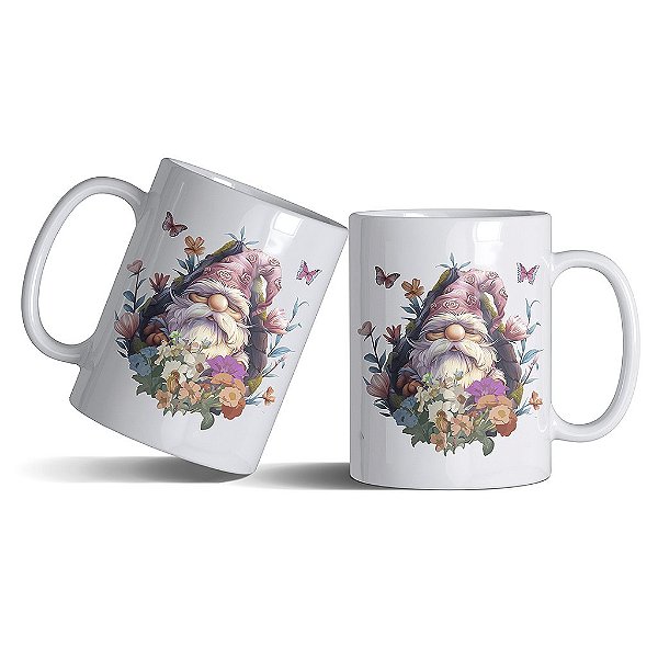Caneca Gnomo Chapéu Rosa