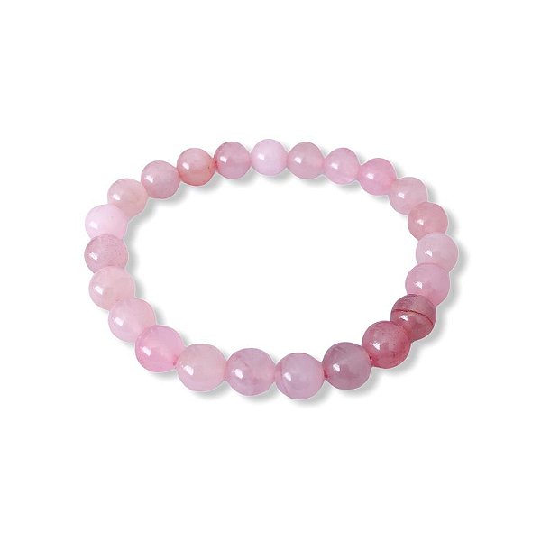 Pulseira Bolinha Quartzo Rosa