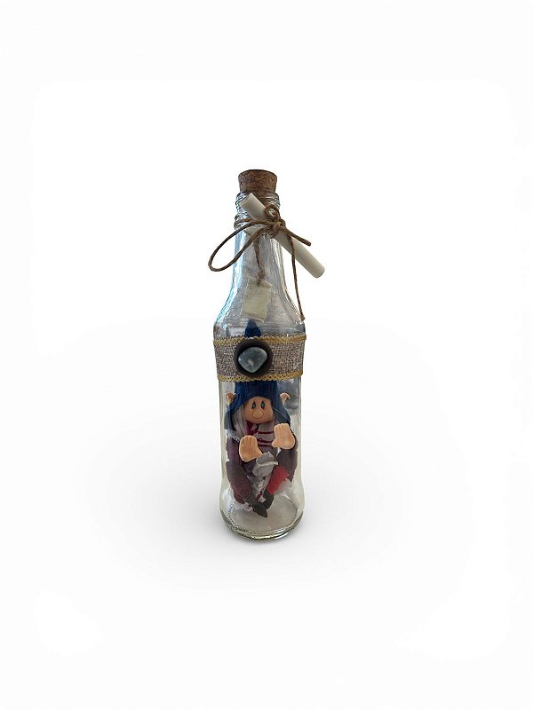 Duendina na Garrafa Azul/Bordô